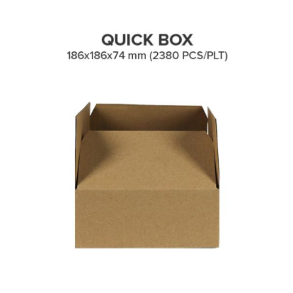 Quick Box186x186x74 mm m. 4 flapper