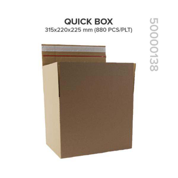 Quick box m/tape 315x220x225/185/135mm