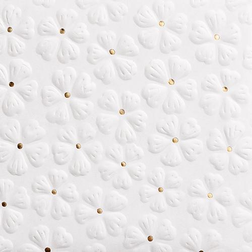 Wrapping paper 55 cm White Flower hotfoil