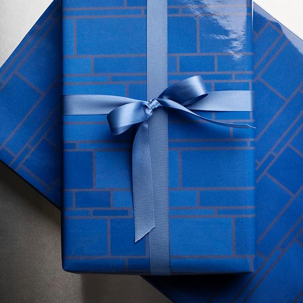 Wrapping paper 3713 Glazed Tile Blue