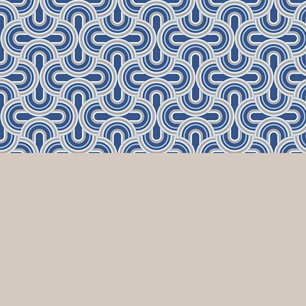 Gavepapir 6304 / Geometric Blue