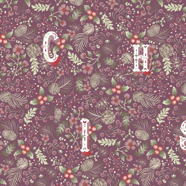 Julepapir 6486 Christmas Carol 55 cm x 100 m