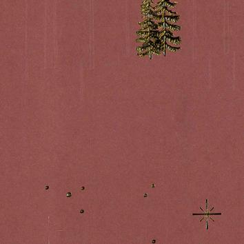 Julepapir 6502 Forrest Star Night Bordeaux 55 cm x 100 m 