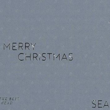 Julepapir 6504 Christmas greetings dark grey 55 cm x 80 m 