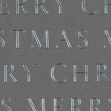 Julepapir 6508 Slender Merry Chistmas Dark Grey 55 cm x 100 m 