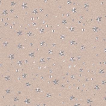 Julepapir 6509 Little Stars grey 55 cm x 100 m