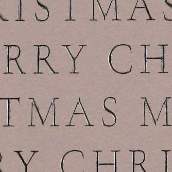 Julepapir 6517 Slender Merry Christmas Warm grey  55 cm x 100 m 