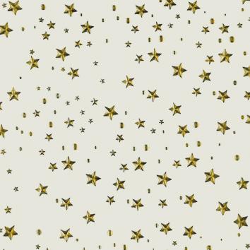 Julepapir 6518 Beige Gold Little Stars 55 cm x 100 m