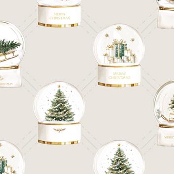 Julepapir 6519 Snow Globes 55cm x 100 m