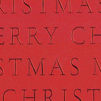 Julepapir 6526 Slender Merry Christmas Red 55 cm x 100m 