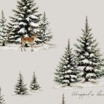 Julepapir 6529 Christmas Forest 55cm x 100m
