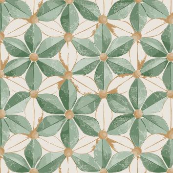Julepapir 6531 Christmas Star and Sprinkles Green 55cm x 100 m