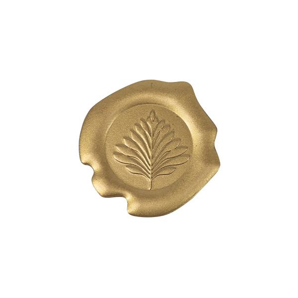 Forseglingsettiket Leafs mat gold