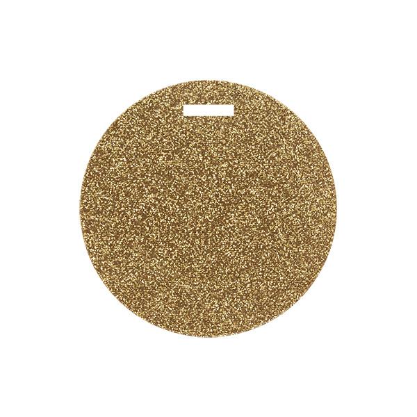 To & From round 80mm Gold Glitter 90 stk.