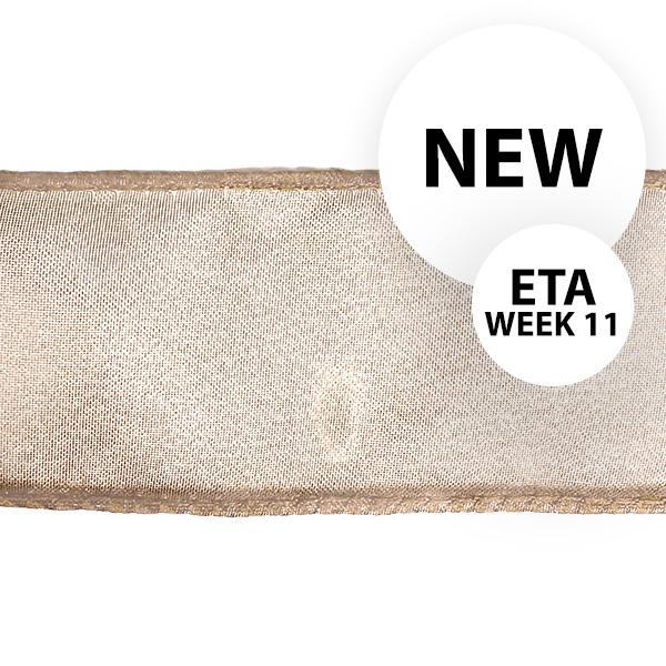 Organza ribbon Champagne 40mm x 45m