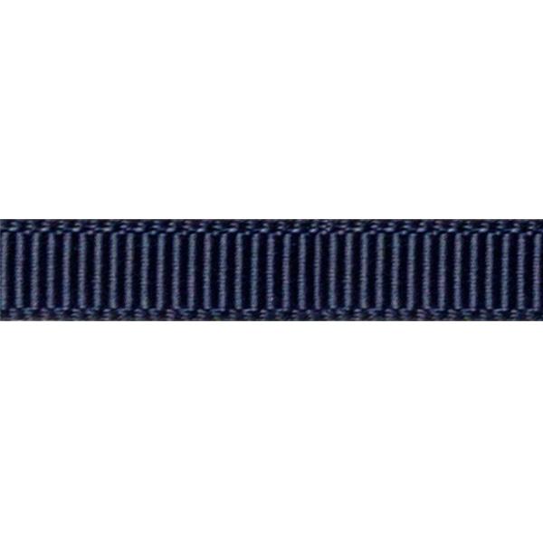 Silkebånd ribbet 6mm 90m Navy