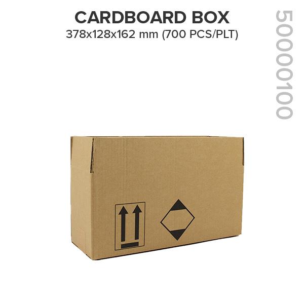 Cardboard box w/print 50000100 378x128x1