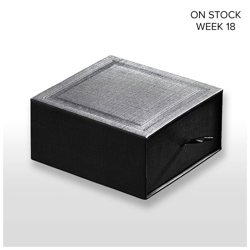 Skuffeæske Sort m. bånd 10x10x5 cm