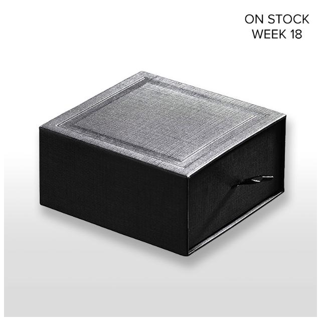 Skuffeæske Sort m. bånd 10x10x5 cm