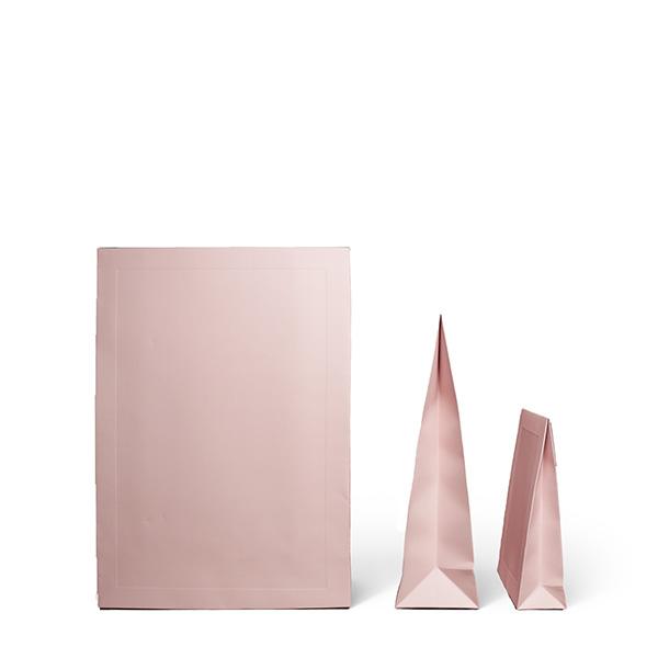 Gift bag Dusty rose with frame 160x60x230+60mm