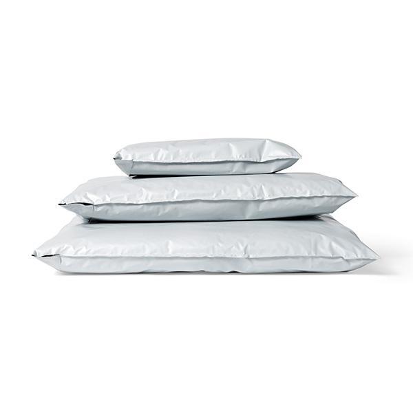 Forsendelsespose hvid/koksgrå 35x45+7cm