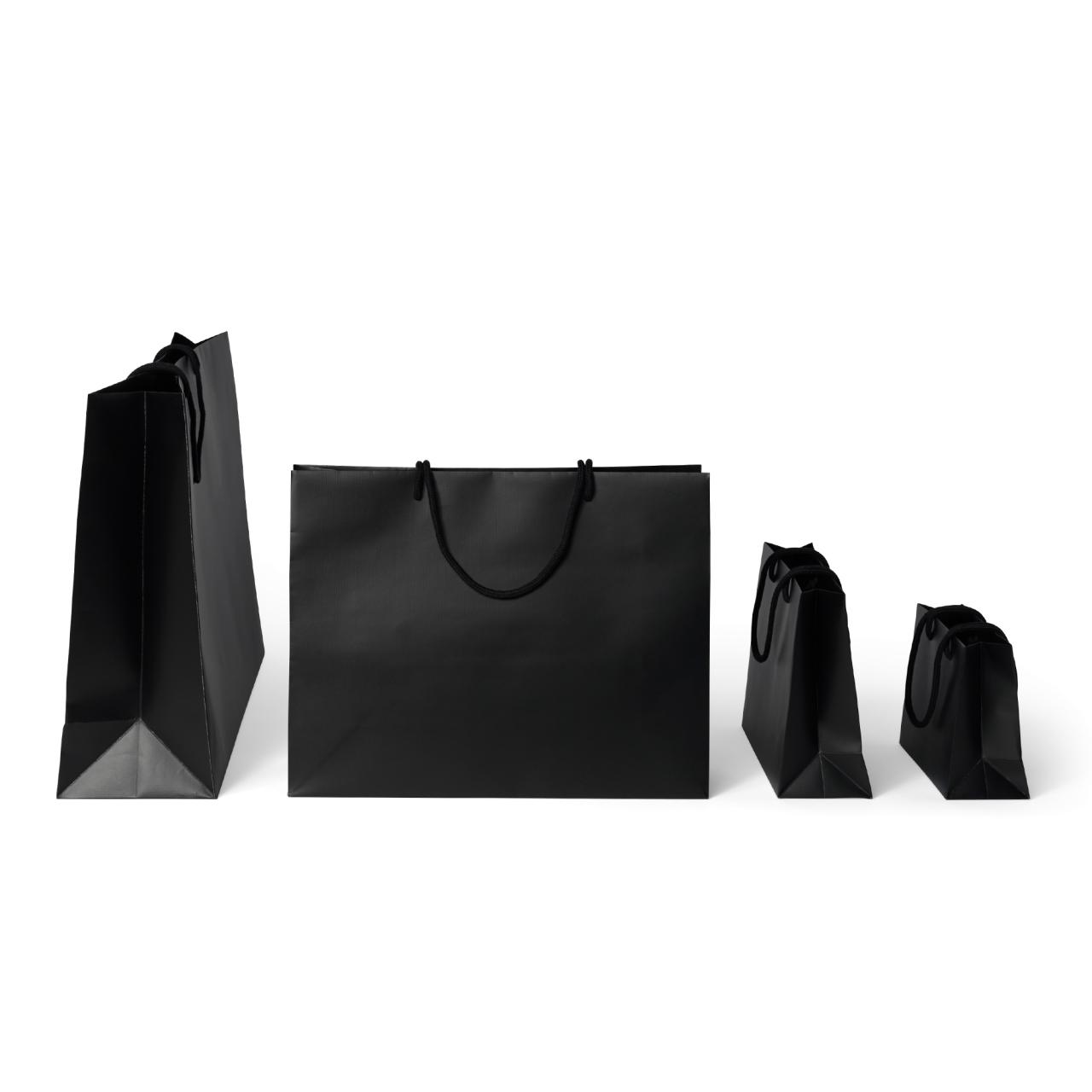 Luxury Paper Bag Sort mat 27x9x19 cm 100 stk