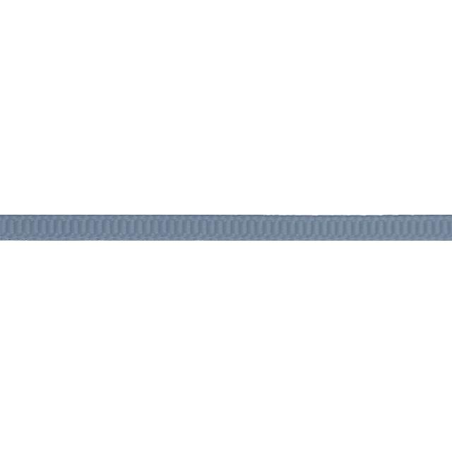 Ribbet silkebånd, French blue, 3 mm