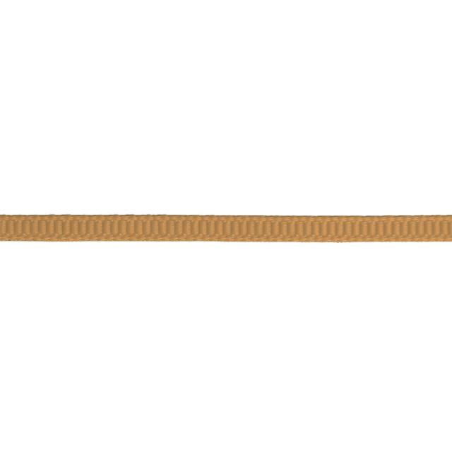 Ribbet silkebånd, Pale gold, 3 mm