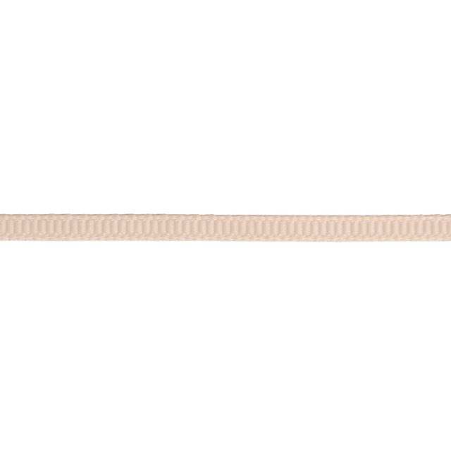 Ribbet silkebånd, Cream, 3 mm